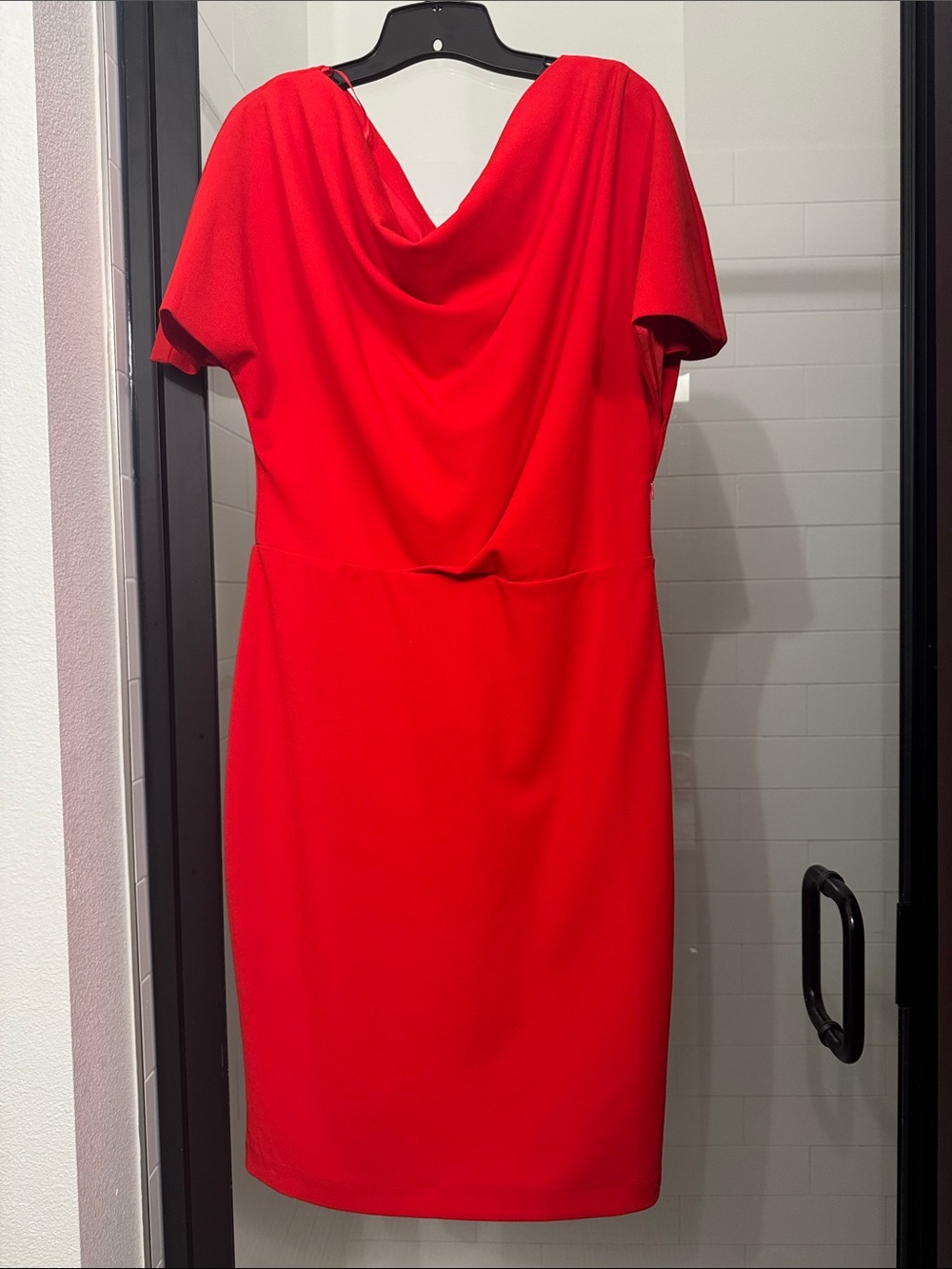 NWT Alexia Admor Red Draped-Back Midi Dress